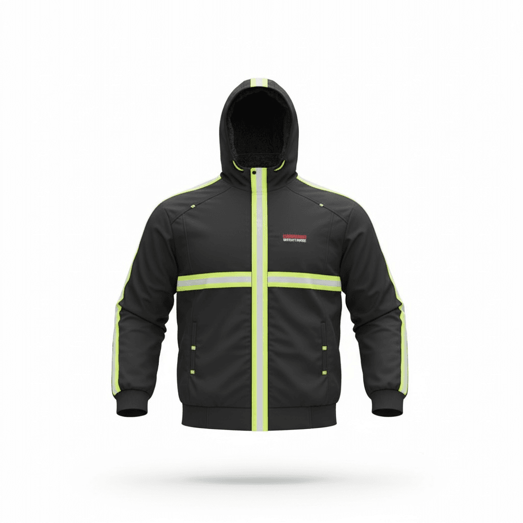Four Layer Winter Jacket with Reflector – Heavy Duty Cold Protection Jacket