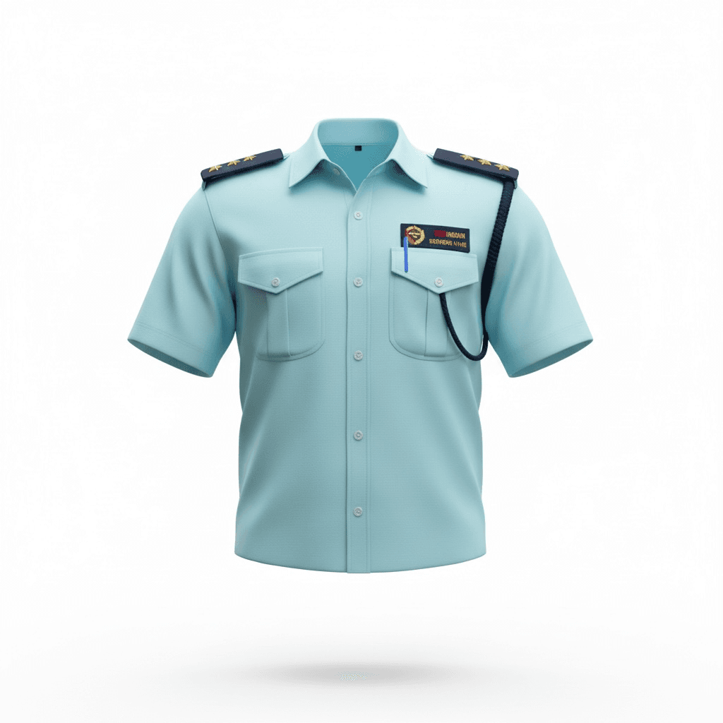 Light Blue Security Guard Uniform Shirt – Full Sleeve